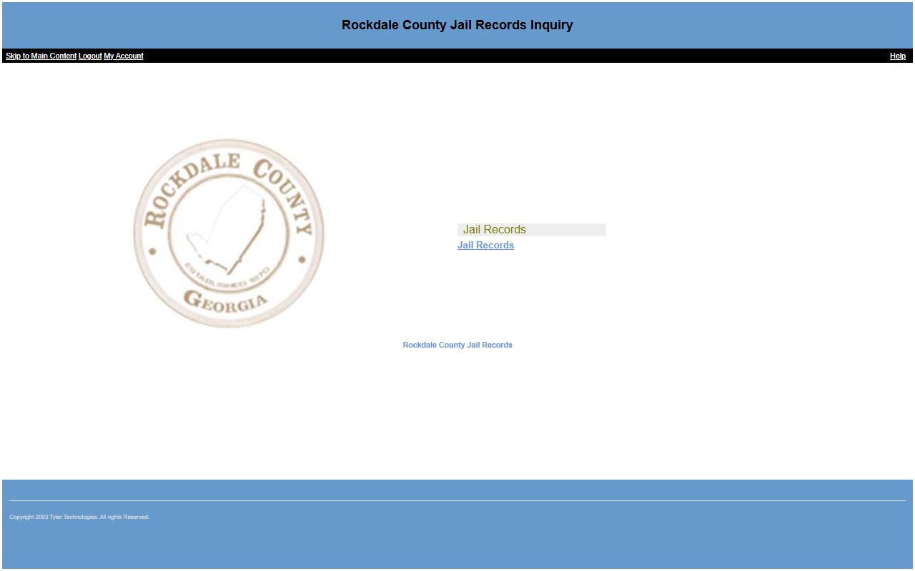 Rockdale County inmate population jail records inquiry landing page