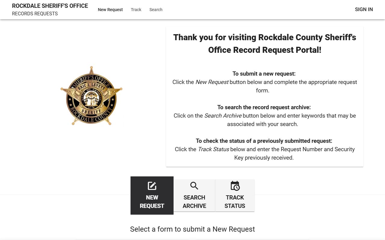 Rockdale County inmate records JustFOIA request portal